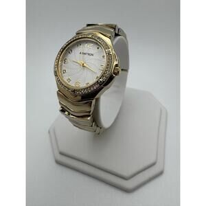 Armitron Gold Watch | Crystal Bezel, 28mm, New Battery